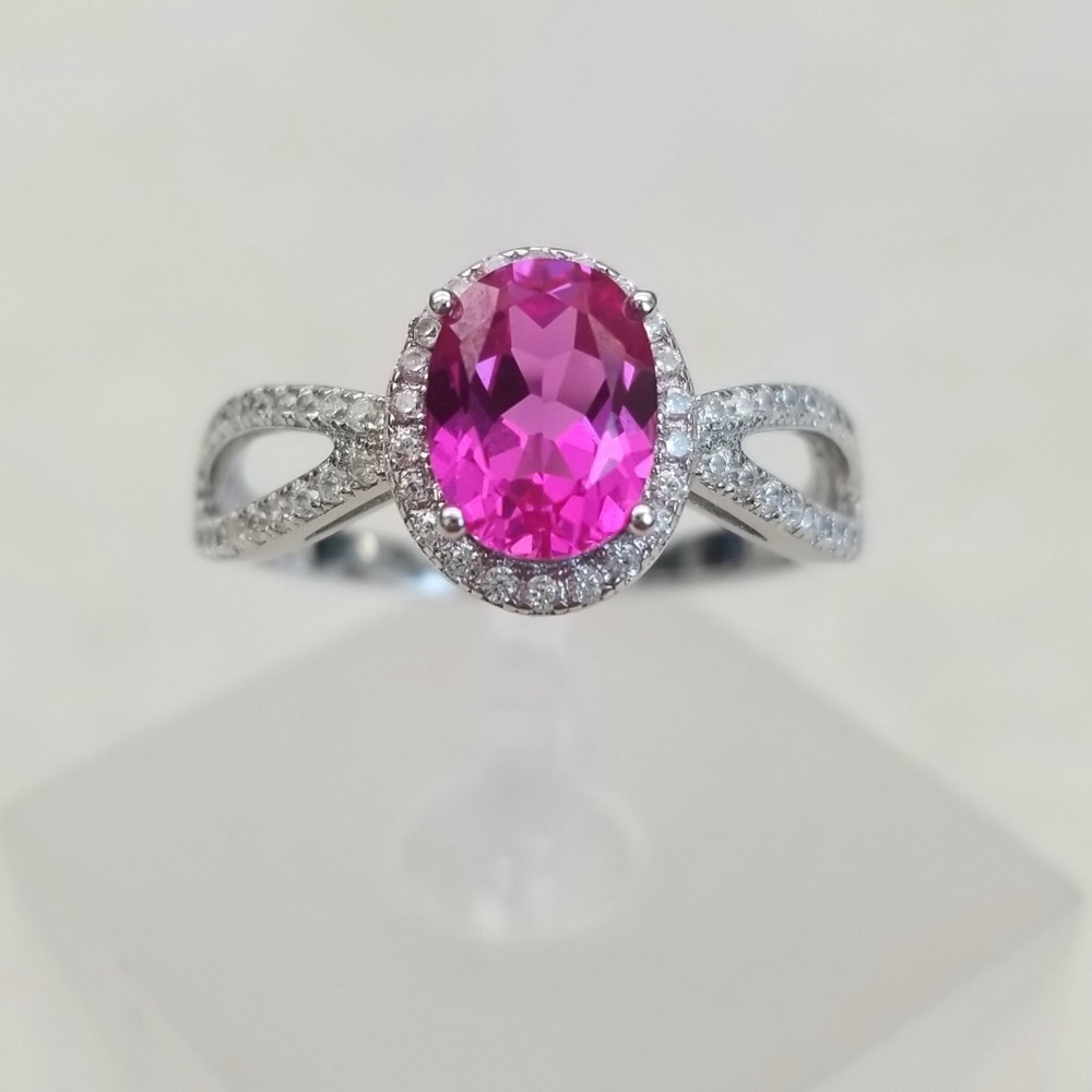 HOST PICK 💖 1.75ct Lab Created Pink Sapphire Ring - Picture 3 of 8